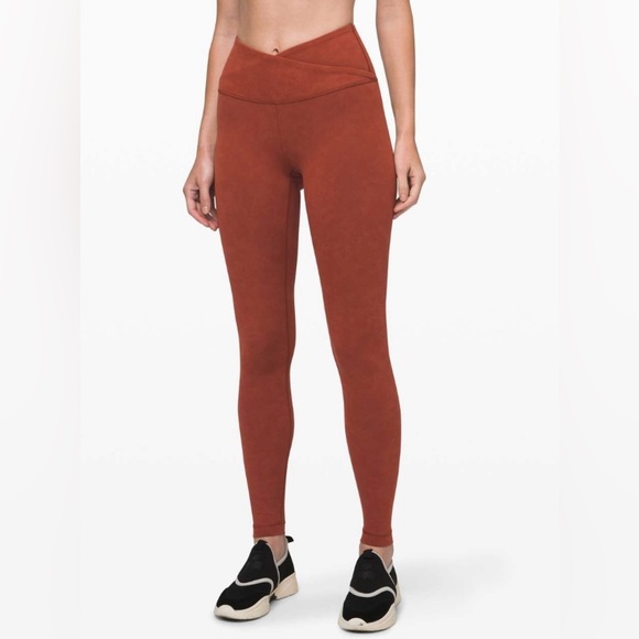 Lululemon sz 4 Always On High-Rise Tight 28" Sky Wash Print Rustic Clay like new - Picture 1 of 14